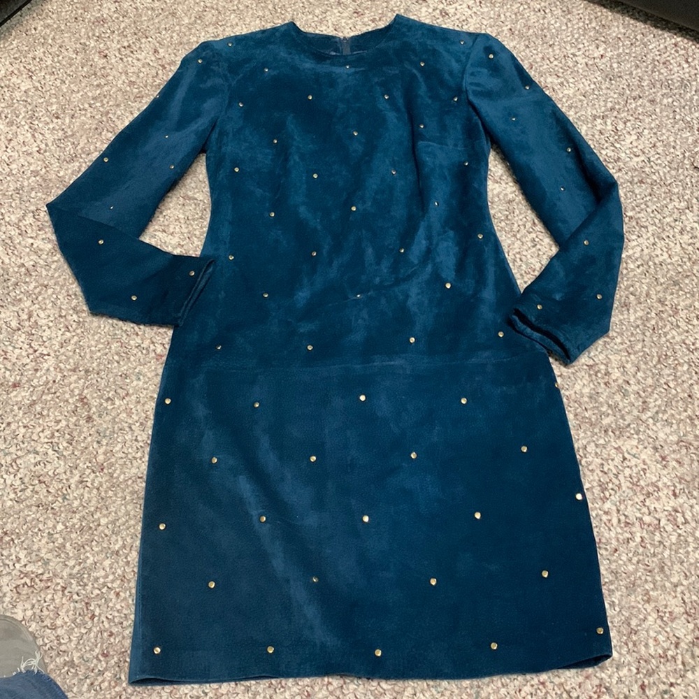 Vintage 90s leather gold studded dress